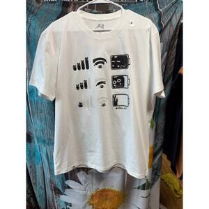 Downloading Cats White Graphic Tshirt